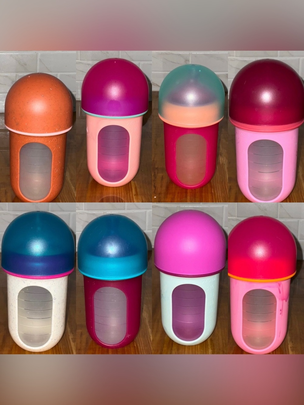 8 ~ *CUSTOM* Boon Nursh Baby Bottle 240mL/8oz. With 8 size 2 Nipples